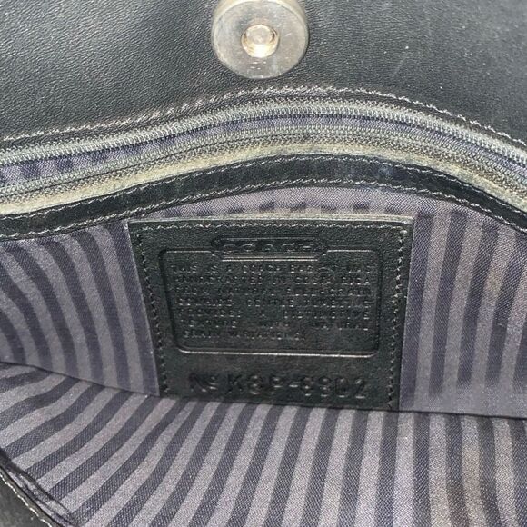 Vintage Coach Women's Black Hudson Pebbled Leather Crossbody Purse Bag - Picture 7 of 11